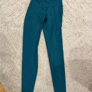 Lululemon Wunder Under high rise 28in Teal Leggings size 6